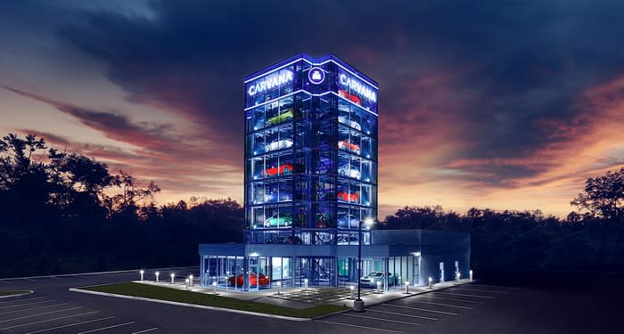 A nine story Carvana vending machine.