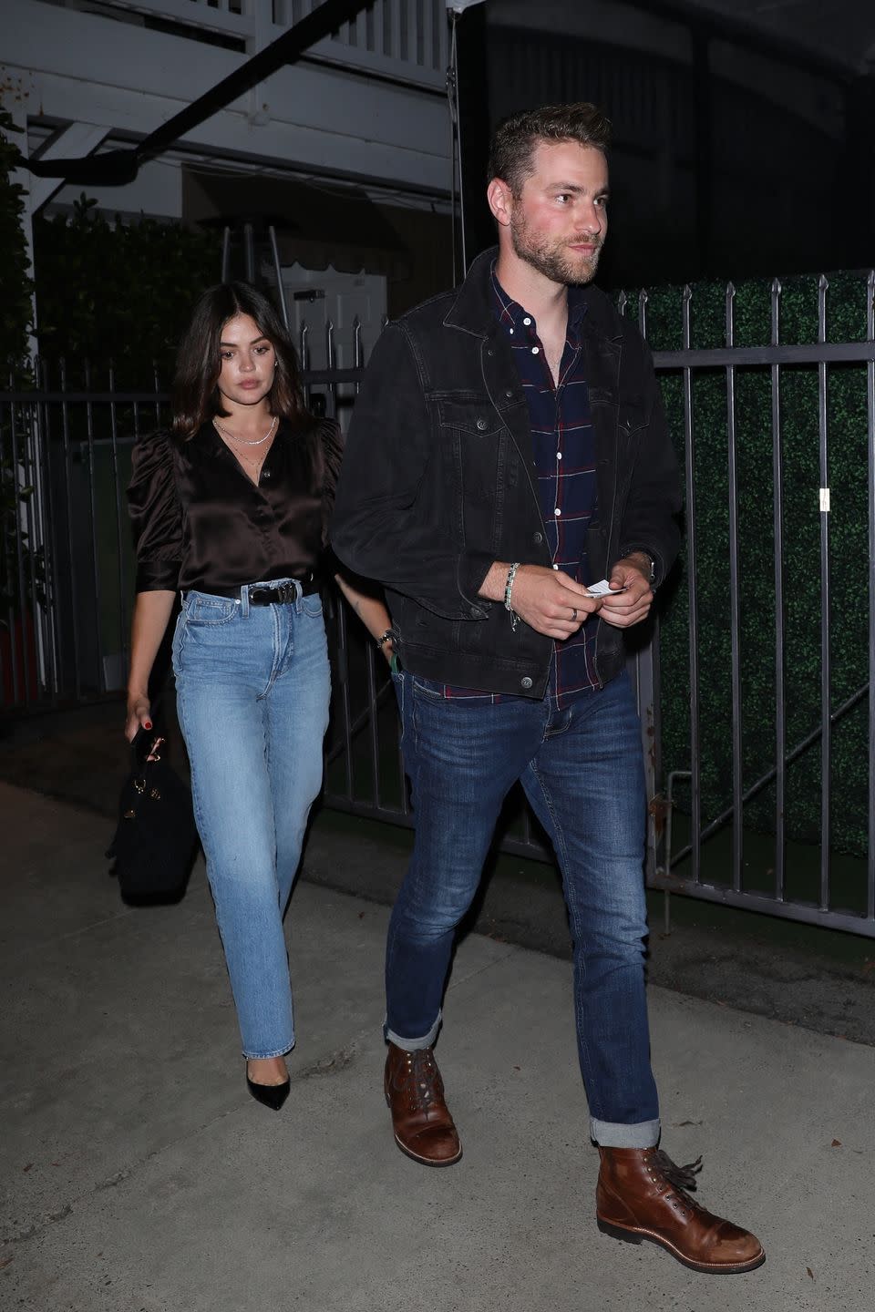 a man and woman walking