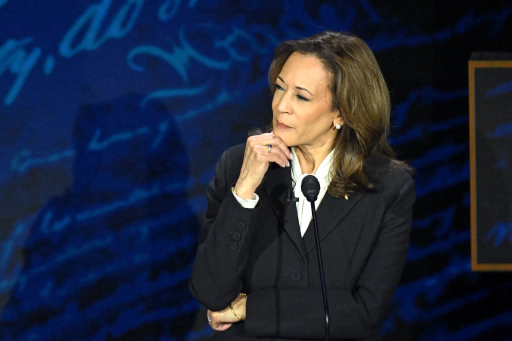 Trump said that Harris is asking for a second debate because she is a “sore loser.” Photo by SAUL LOEB/AFP via Getty Images