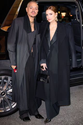 <p>Gilbert Carrasquillo/GC Images</p> Evan Ross and Ashlee Simpson during New York Fashion Week on Feb. 8, 2024 in New York City