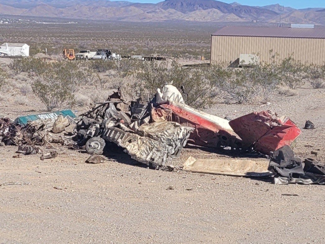 Aftermath of the deadly wreck just outside of Kingman.