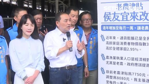 老農津貼明年變8080元，侯友宜喊：我當選後，逐年升至每月1萬元。