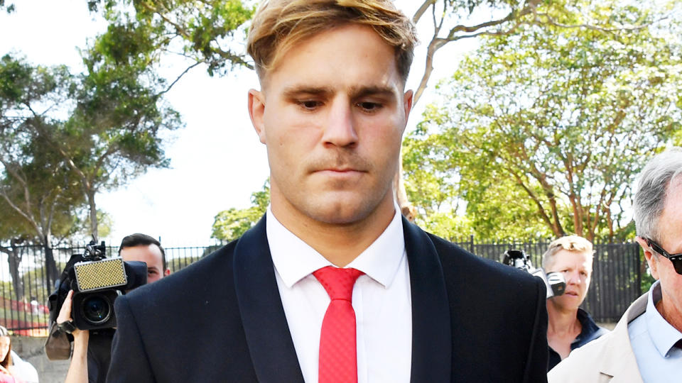 Jack de Belin, pictured here arriving at Wollongong District Court.