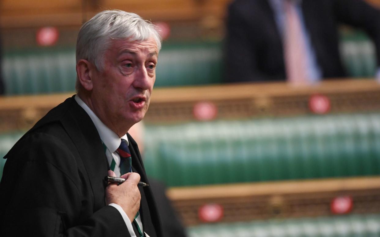 Sir Lindsay Hoyle said the Covid pass 'doesn't apply to members' - PA