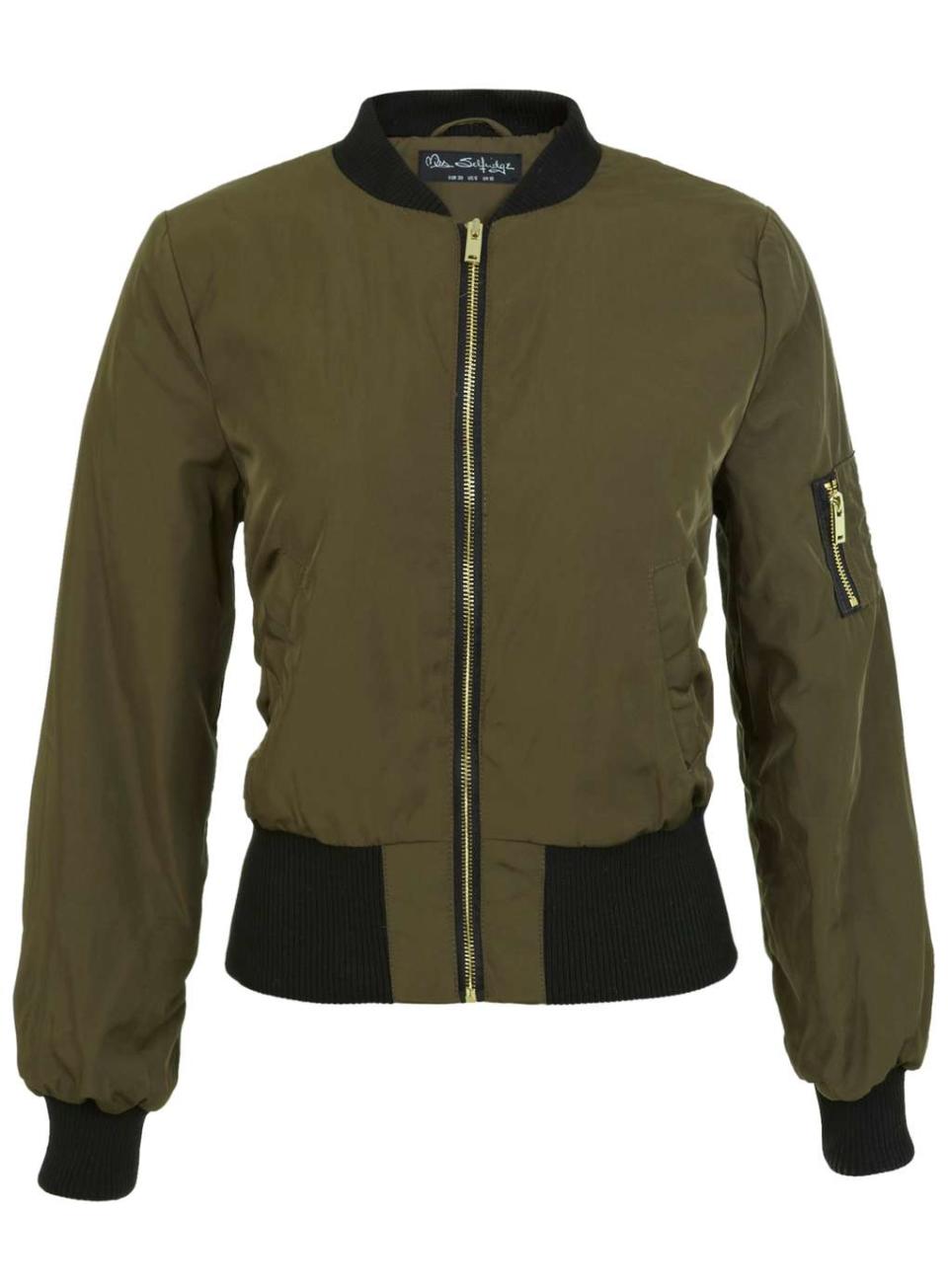 Khaki bomber jacket