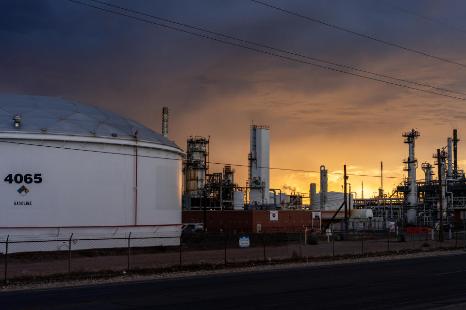 EL PASO, TEXAS - SEPTEMBER 20: The Marathon El Paso Refinery is seen on September 20, 2023 in El Paso, Texas. The U.S. oil industry is headed towards a record-breaking year as analysts expect the crude market to continue climbing despite minor slowing. (Photo by Brandon Bell/Getty Images)