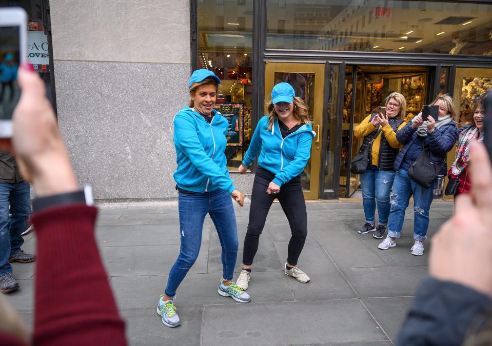 On Friday, Jenna Bush Hager and Hoda Kotb do a scavenger hunt around New York City's 30 Rock in advance of Hager's return to <em>TODAY with Hoda and Jenna</em> this coming Monday, Nov. 11.