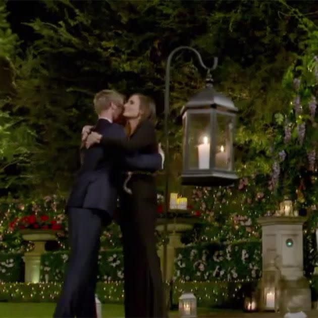 Richie and Eliza hug. Source: Network Ten