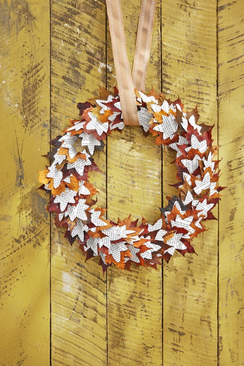 Paper Leaves Wreath