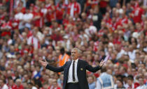 Football Soccer Britain - Leicester City v Manchester United - FA Community Shield - Wembley Stadium - 7/8/16 Manchester United manager Jose Mourinho Action Images via Reuters / John Sibley Livepic EDITORIAL USE ONLY. No use with unauthorized audio, video, data, fixture lists, club/league logos or "live" services. Online in-match use limited to 45 images, no video emulation. No use in betting, games or single club/league/player publications. Please contact your account representative for further details.