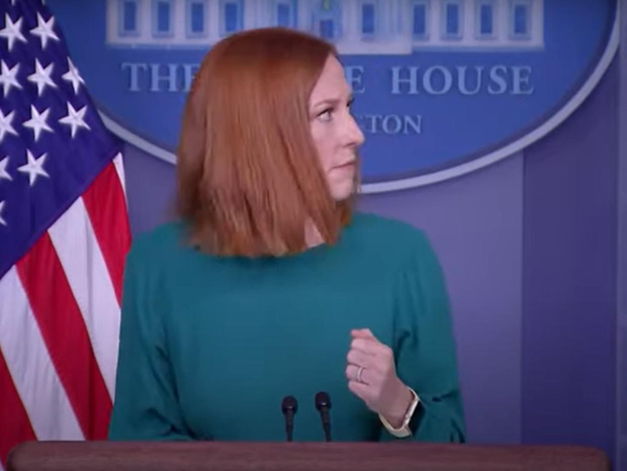 White House press secretary Jen Psaki is interrupted by ‘Abraham Lincoln’s ghost’  (White House)