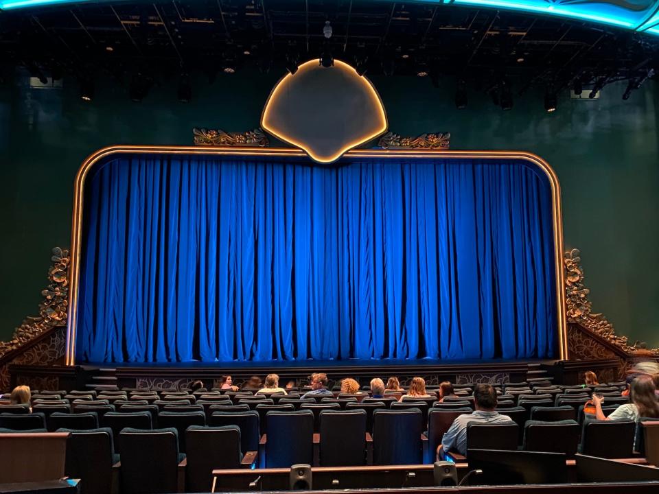 The Walt Disney theater inside the Disney Wish cruise ship.