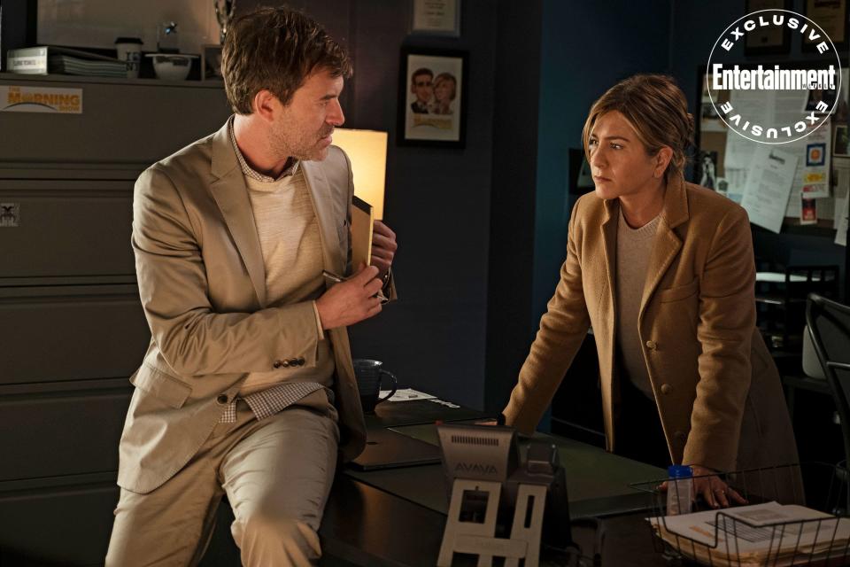 Behind the scenes of <em>The Morning Show</em>, executive producer Chip Black (Mark Duplass) talks to his anchor.