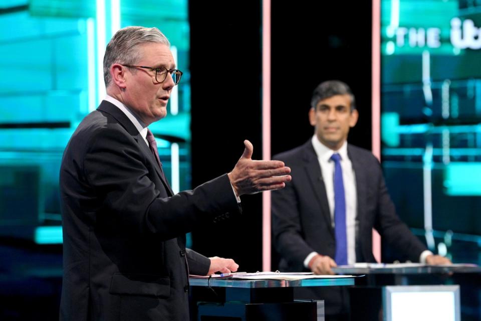 Prime Minister Rishi Sunak and Labour leader Sir Keir Starmer will go head to head to win voters over (Jonathan Hordle/ITV) (PA Media)