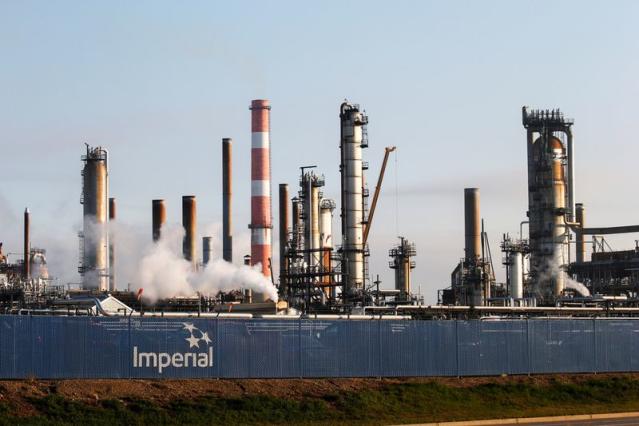 FILE PHOTO: The Imperial Strathcona Refinery which produces petrochemicals is seen near Edmonton