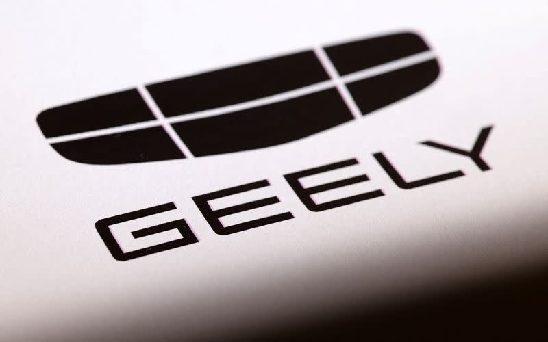 Illustration shows Geely Auto logo