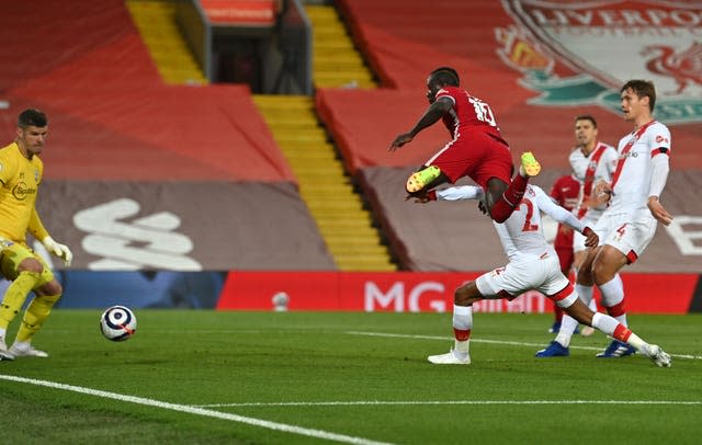 Mane headed home Liverpool's opener