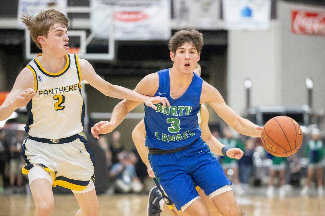 North Laurel’s Reed Sheppard (3) will take part in the Scholastic Play by Play Classic in Louisville this weekend and later this month in the City of Palms Classic in Florida.