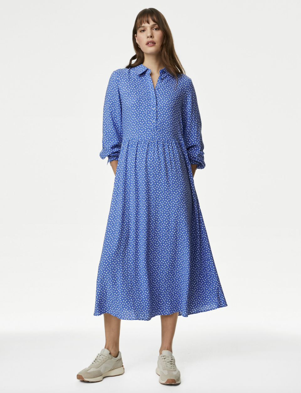 This blue polka-dot style is one of two new additional prints introduced by M&S. (Marks & Spencer)