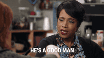 Barbara from "Abbot Elementary" saying, "he's a good man"