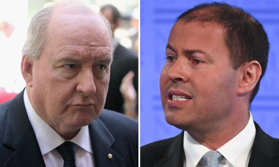 Alan Jones and Josh Frydenberg