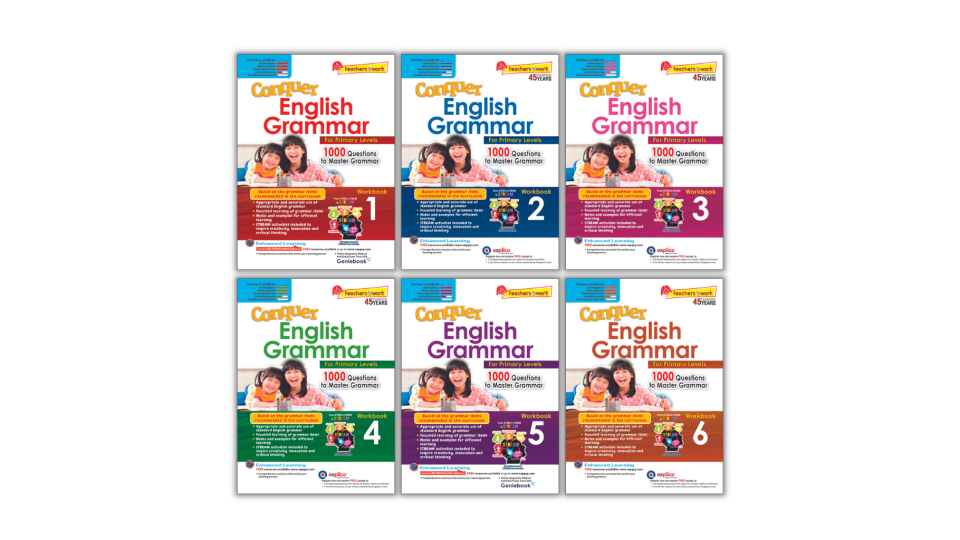 Conquer Grammar For Primary Levels Workbook 1 - 6. (Photo: Lazada SG)