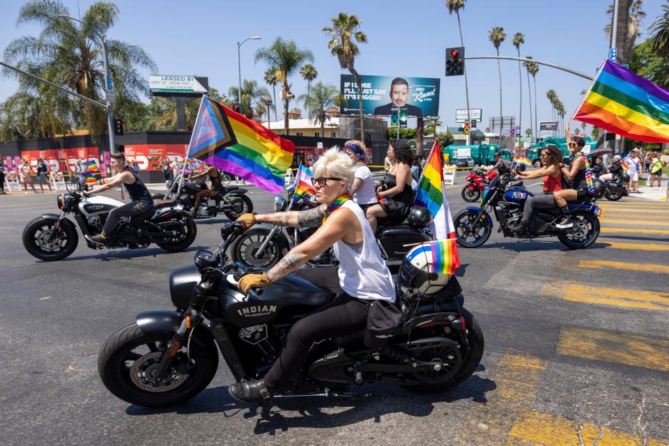 In addition to the classic parade, a glimpse of which can be seen here, Los Angeles Pride also features a music festival, block party, pop-up bars, and more.