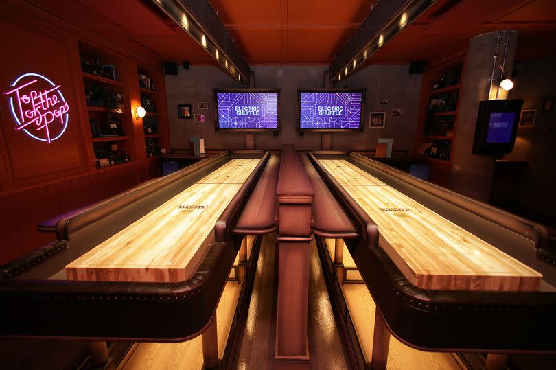 There are 15 different shuffleboard tables to play on, all offering different types of games