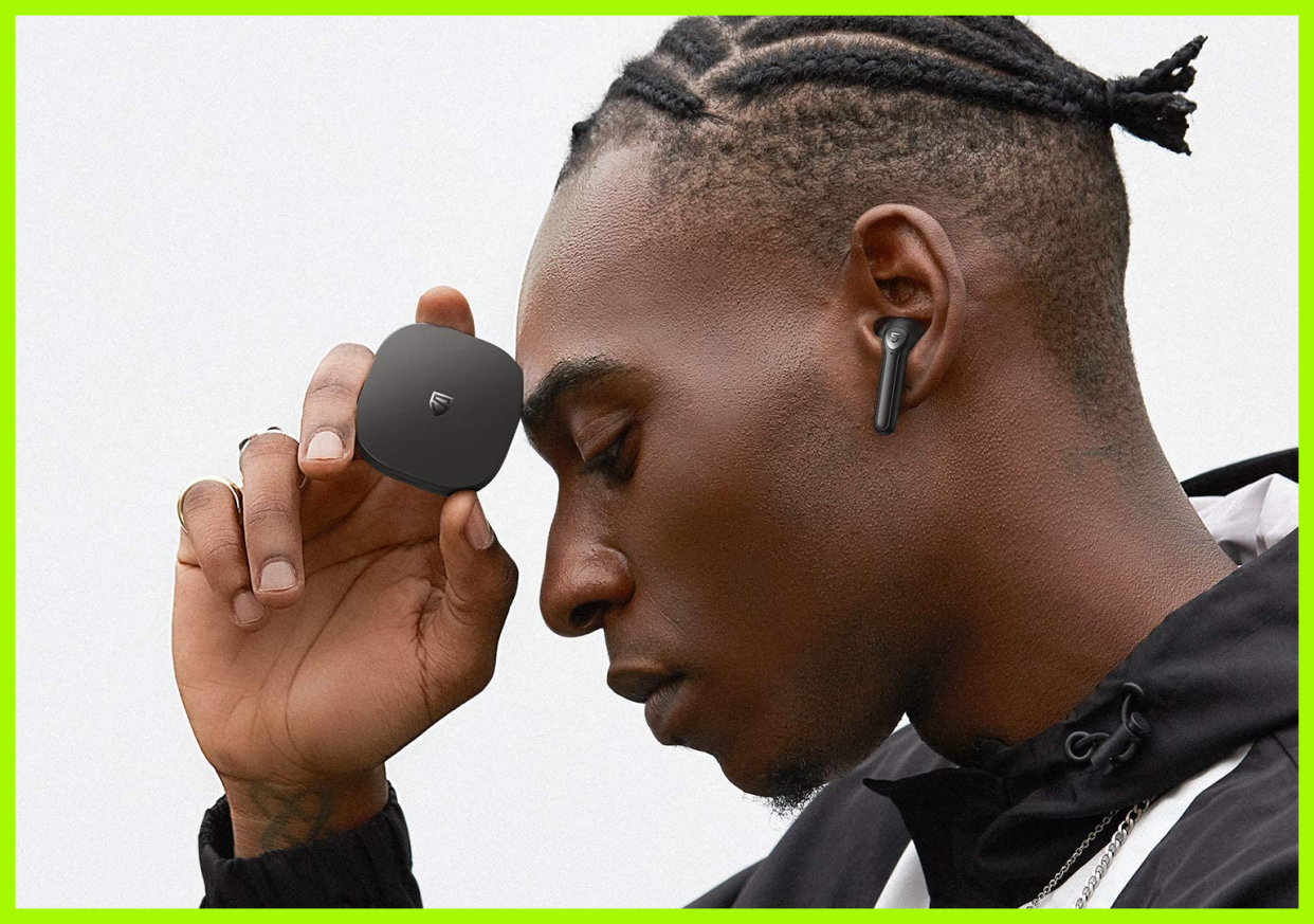 SoundPEATS TrueAir2 Wireless Earbuds are half off with promo code 'C3R7M9GS.' (Photo: Amazon)