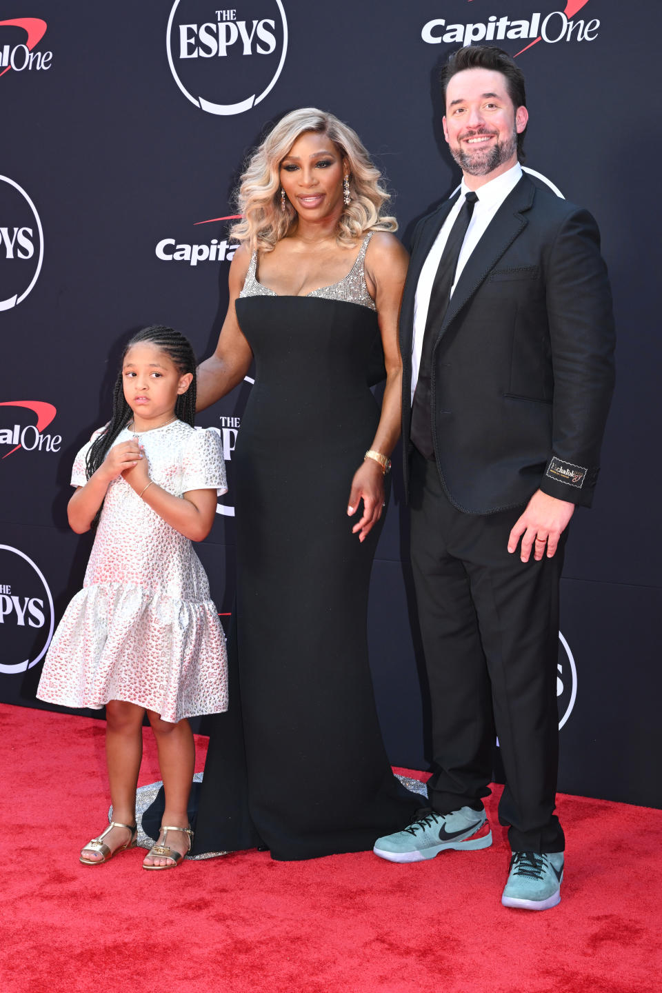 Alexis Olympia Ohanian Jr., Serena Williams and Alexis Ohanian at The 2024 ESPY Awards held at the Dolby Theatre on July 11, 2024 in Los Angeles, California. (Photo by Gilbert Flores/Variety via Getty Images)