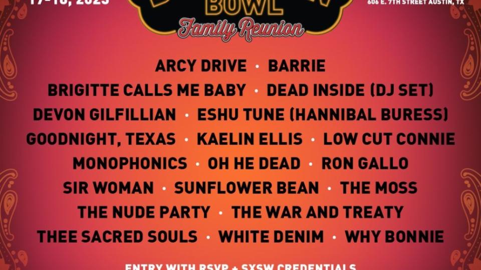 Consequence Brooklyn Bowl family reunion south by southwest sxsw 2023 lineup bands