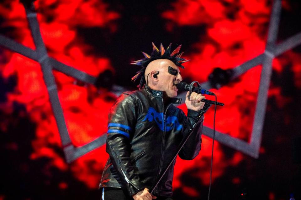 Maynard James Keenan, lead singer of Tool, performs during Aftershock on Friday.