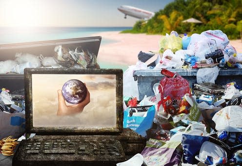 <span class="caption">Plastic pollution is one of the defining problems of our century.</span> <span class="attribution"><a class="link " href="https://pixabay.com/photos/garbage-paradise-sun-aircraft-4277613/" rel="nofollow noopener" target="_blank" data-ylk="slk:Darkmoon_Art/Pixabay;elm:context_link;itc:0;sec:content-canvas">Darkmoon_Art/Pixabay</a></span>