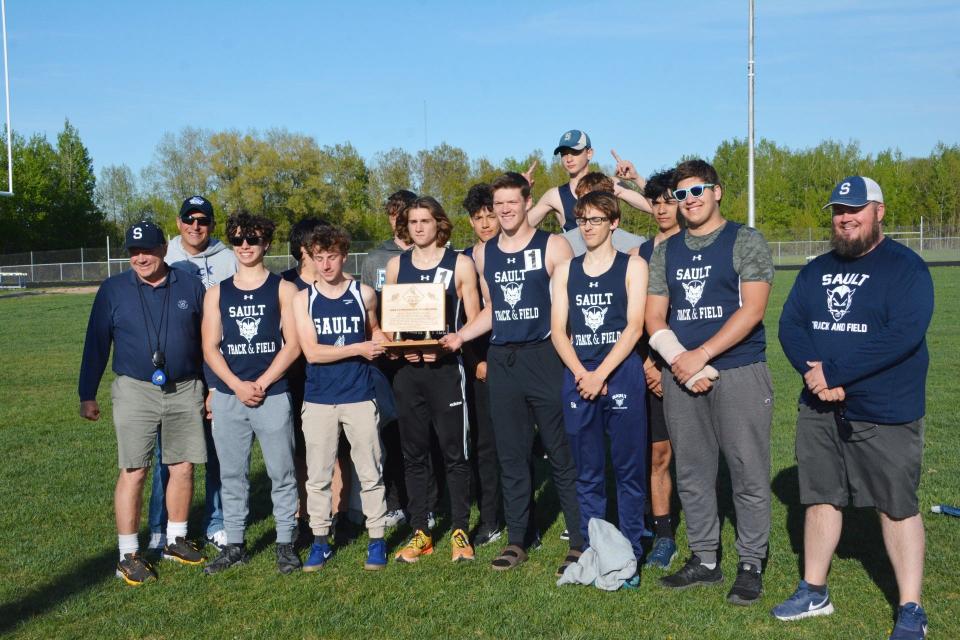 The Sault boys won the Straits Area Conference track and field championship Monday.