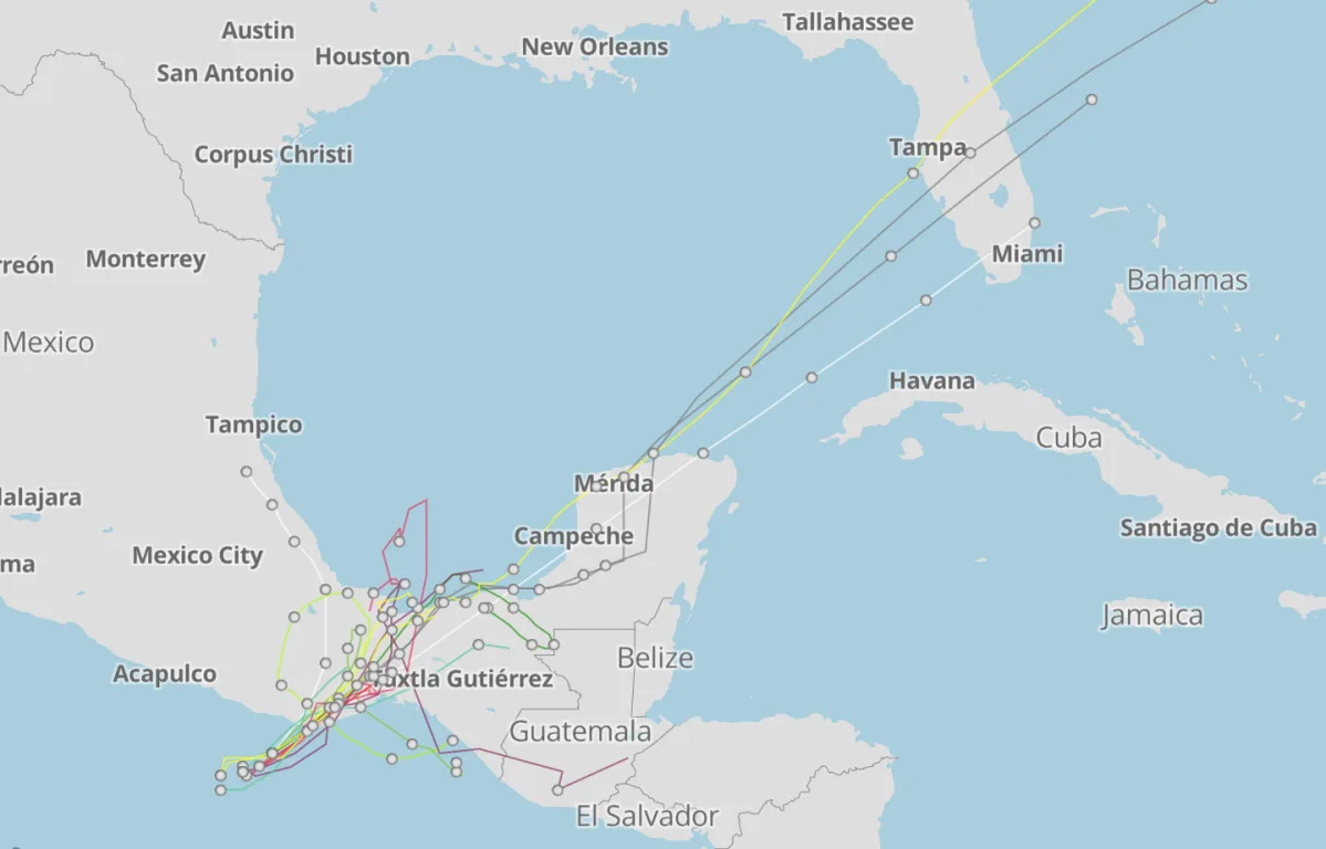 As Hurricane Agatha approaches Mexico, some spaghetti models show impact to Flor..