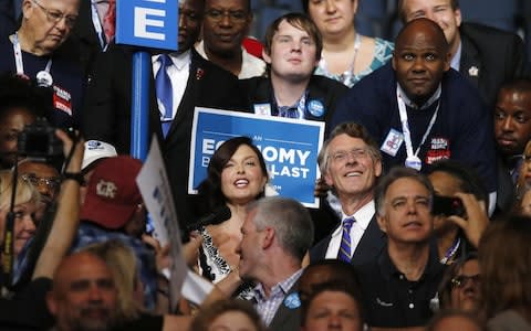 Ashley Judd at the 2012 National Democratic Convention - Credit: PA/JAE C HONG / AP