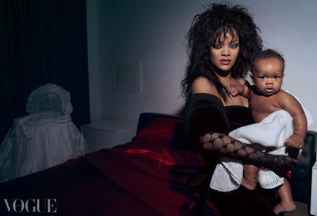 Rihanna Officially Introduces Her Son To The World In Beautiful British Vogue Cover Photo Shoot