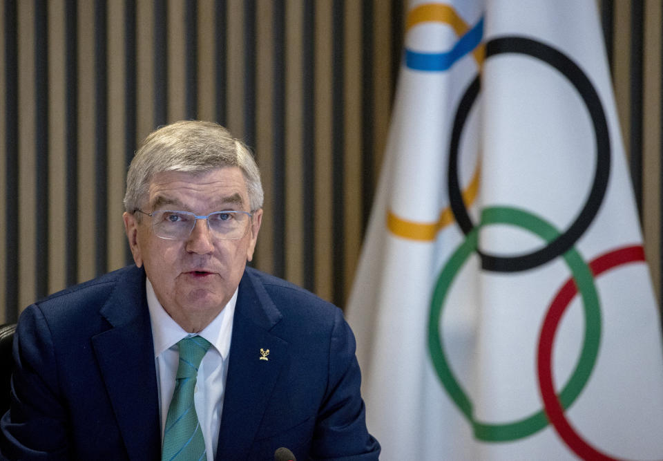 International Olympic Committee (IOC) president Thomas Bach attends the opening of the executive board meeting at the Olympic House in Lausanne (Reuters via Beat Media Group subscription)