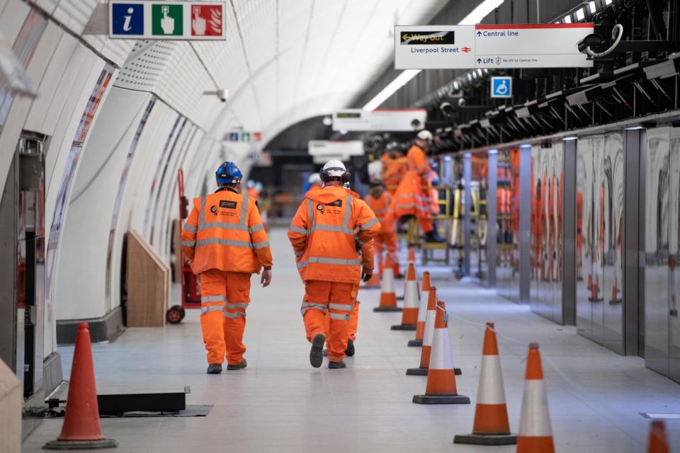 Workers on the Crossrail project (Getty Images)