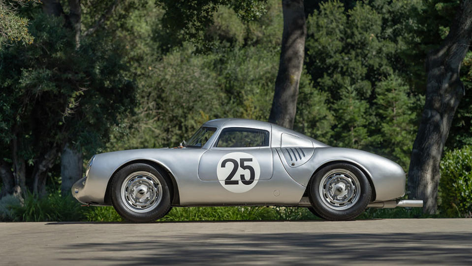 The 1956 Porsche 550A Prototype ‘Le Mans’ Werks Coupe from the side