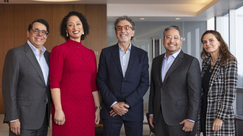 (L-R) Arthur J. Ochoa, Nicole Leonard, Chuck Lorre, Andy Ortiz and Trisha Cardoso