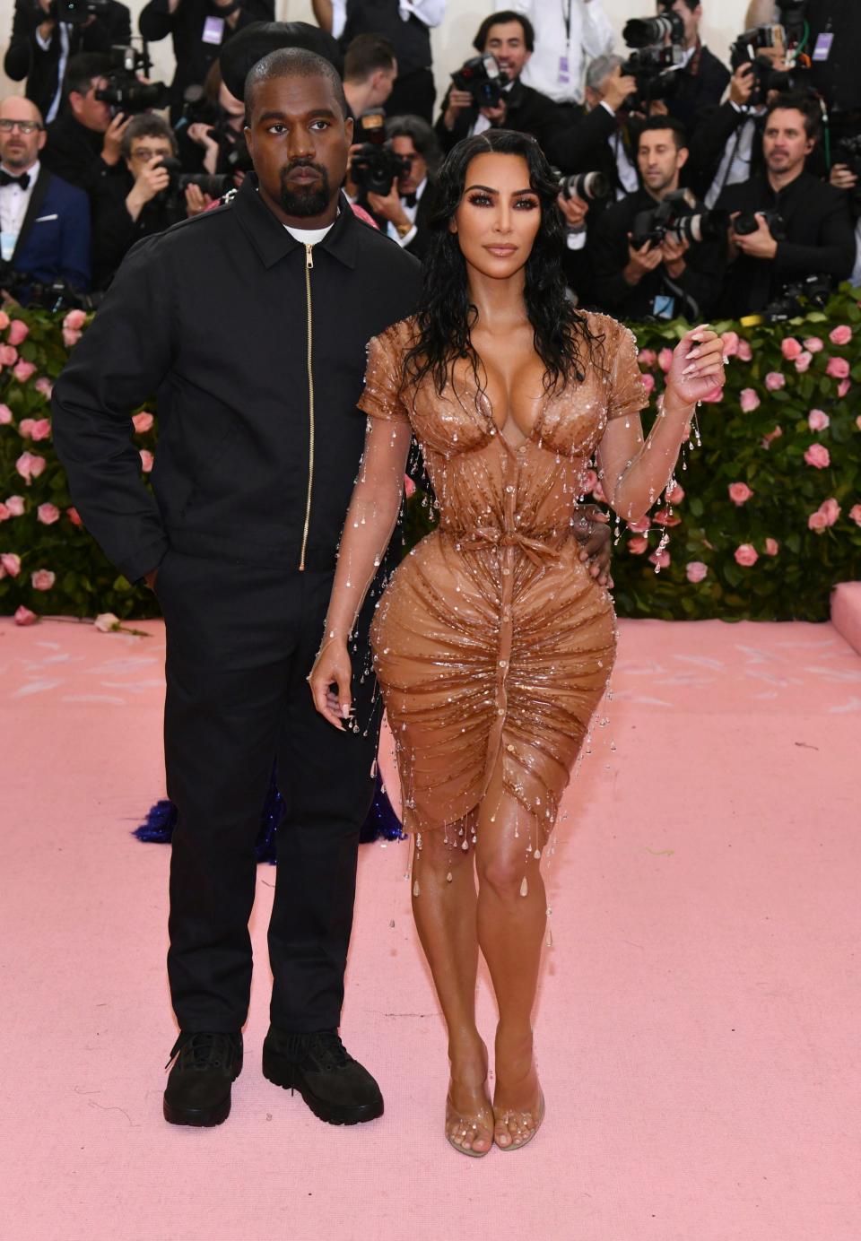 Kanye West and Kim Kardashian attend The Metropolitan Museum of Art's Costume Institute benefit gala celebrating the opening of the "Camp: Notes on Fashion" exhibition on Monday, May 6, 2019, in New York.