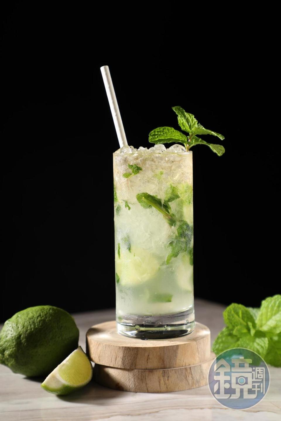 舒適圈的「Mojito」是無氣泡版本，但酸甜與香氣均衡，喝來仍相當清新。（350元／杯）