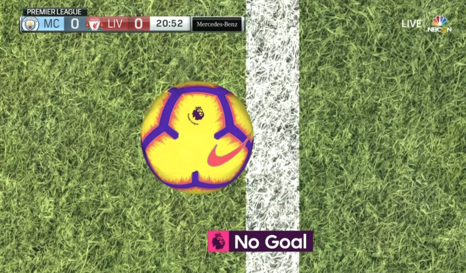 Manchester City was this close to a calamitous own goal against Liverpool. (NBC Sports Live Extra)