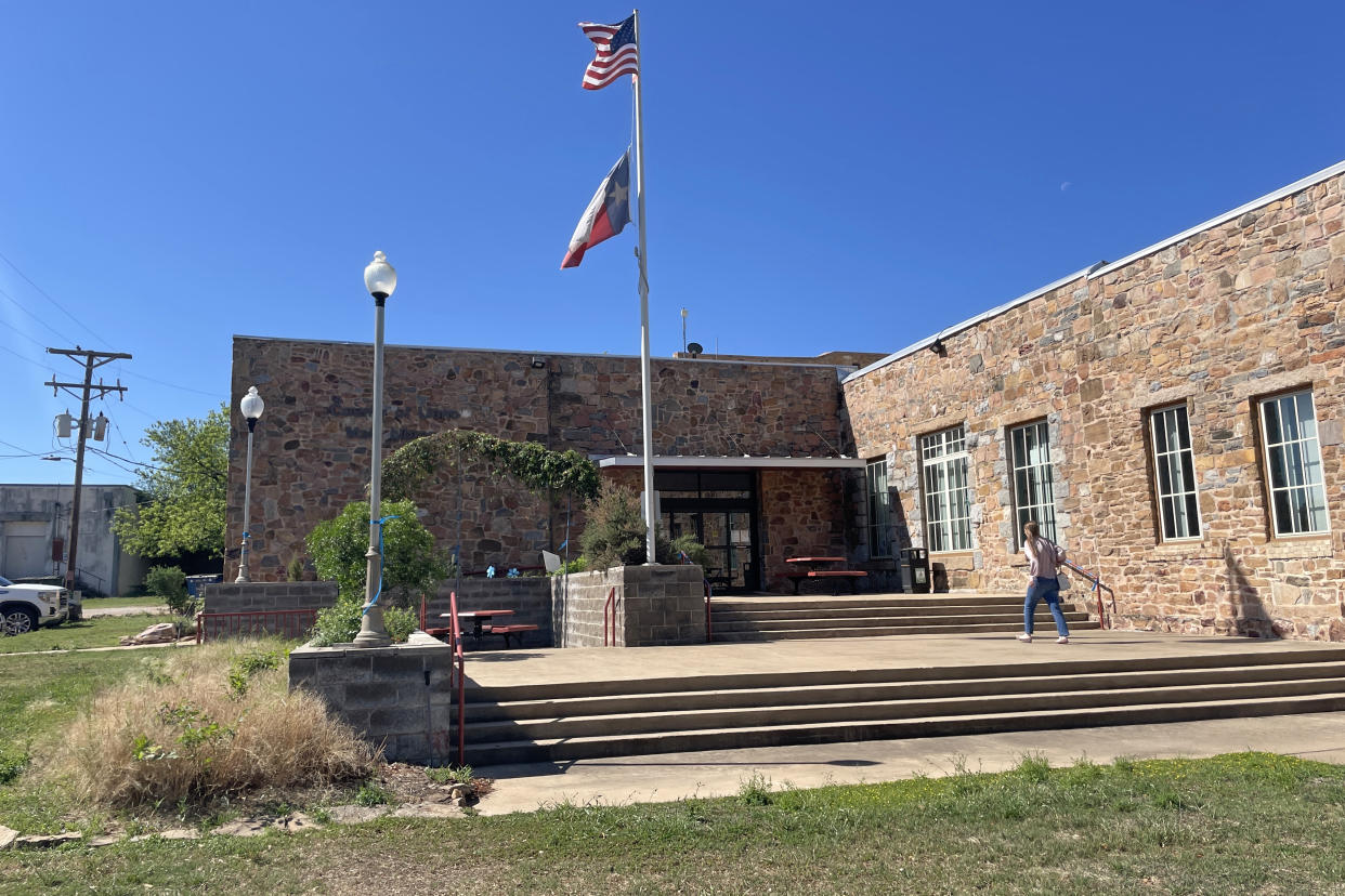 Llano County Library in Llano, Texas. (Suzanne Gamboa / NBC News)