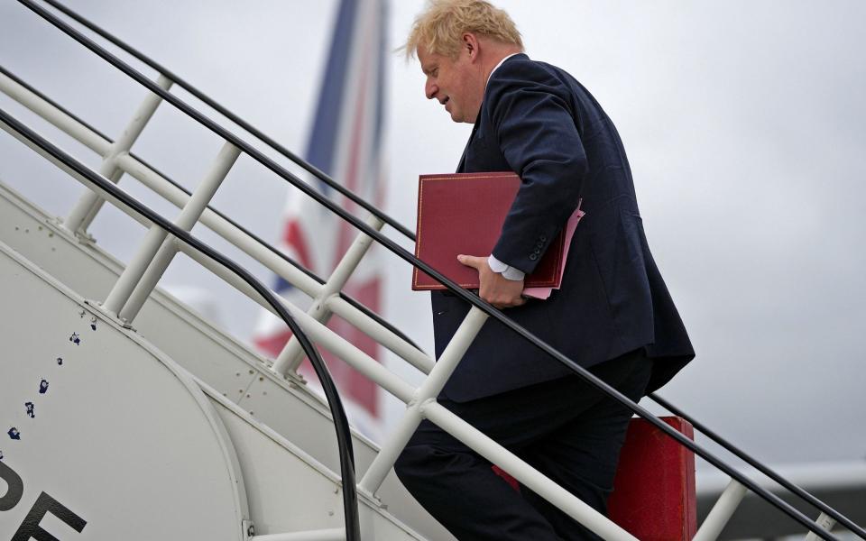 Boris Johnson will travel to Belfast in an attempt to end the stalemate - Frank Augstein/AFP via Getty Images