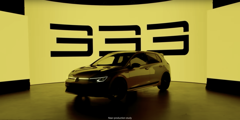 vw golf r 333 special edition teaser screenshot yellow background