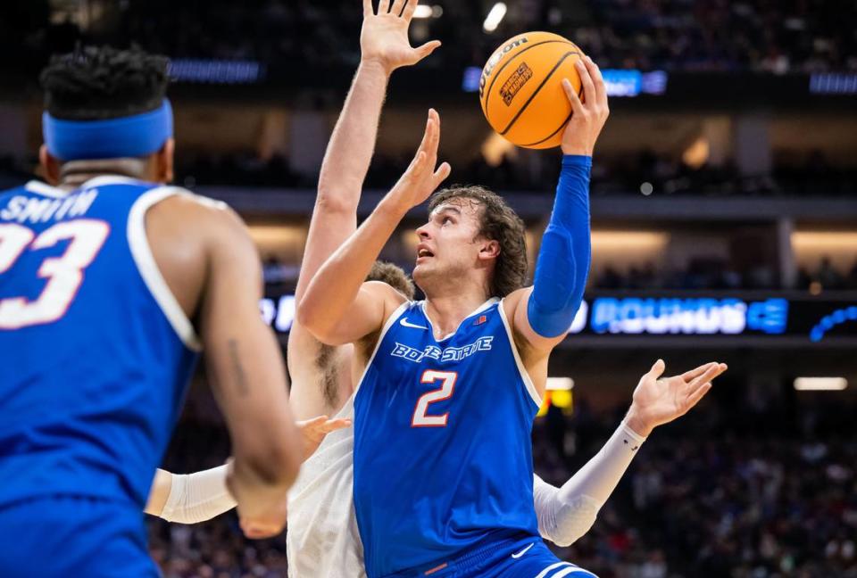 Boise State Broncos forward Tyson Degenhart started every game last season and led the Broncos with 14.1 points a night.