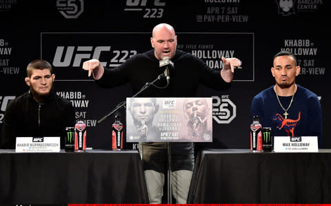 UFC President Dana White announced McGregor's lightweight title is to be stripped - Credit:  Zuffa LLC