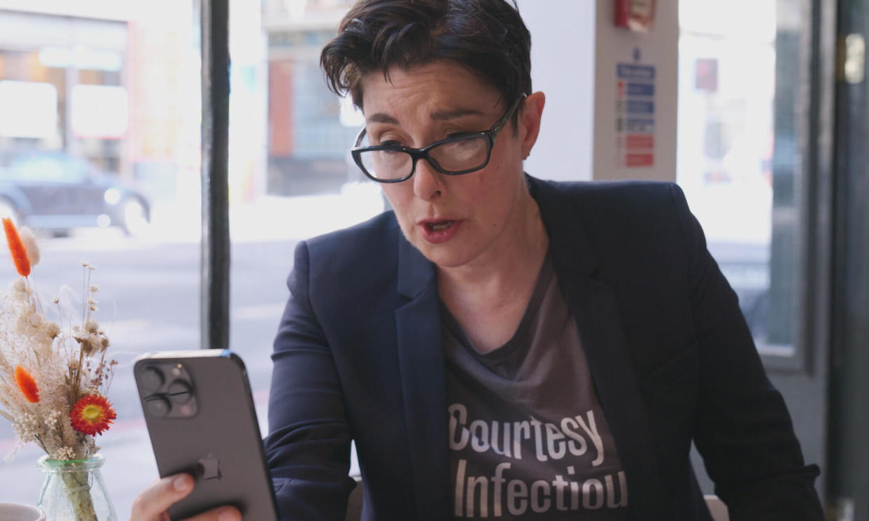 <span>Thirty six hours or quits … Sue Perkins in Double the Money, Channel 4. <br></span><span>Photograph: South Shore</span>